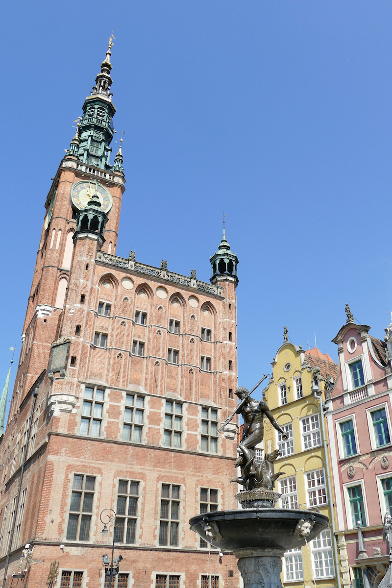 Danzig, Altes Rathaus und Neptunbrunnen