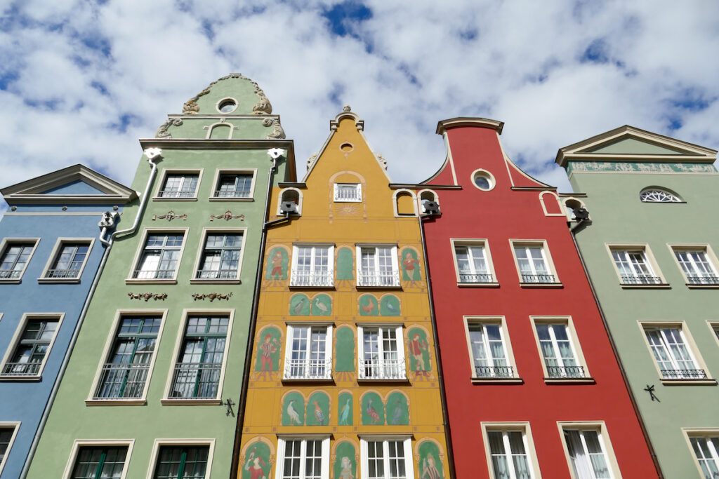 Danzig, Altstadt, liebevoll renovierte Fassaden
