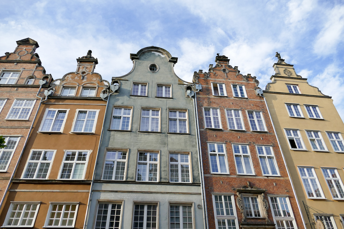 Danzig, Altstadt, wunderschoene Fassaden