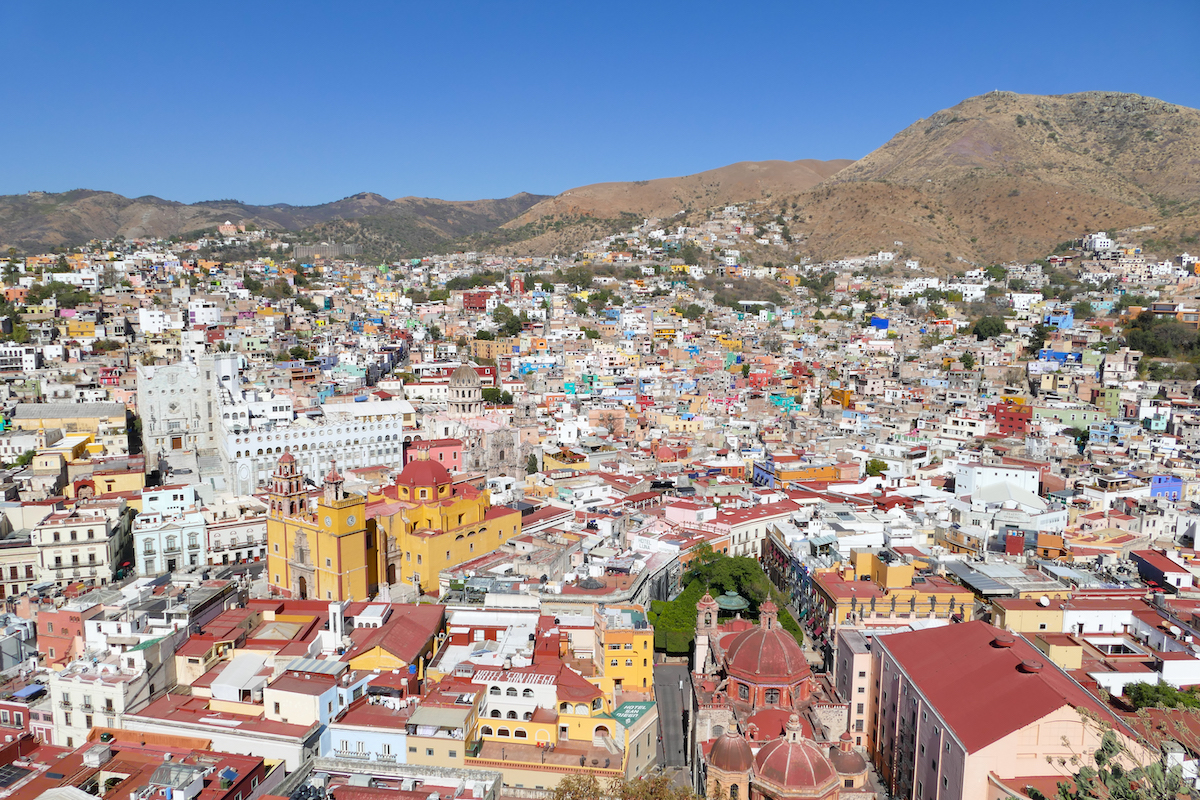 Guanajuato, El Pipila, der beruehmte Blick auf die schoene Stadt