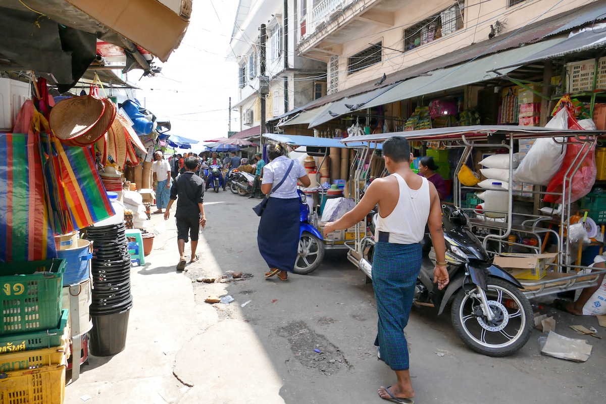 Kawthaung, wuseliges Treiben im Marktviertel