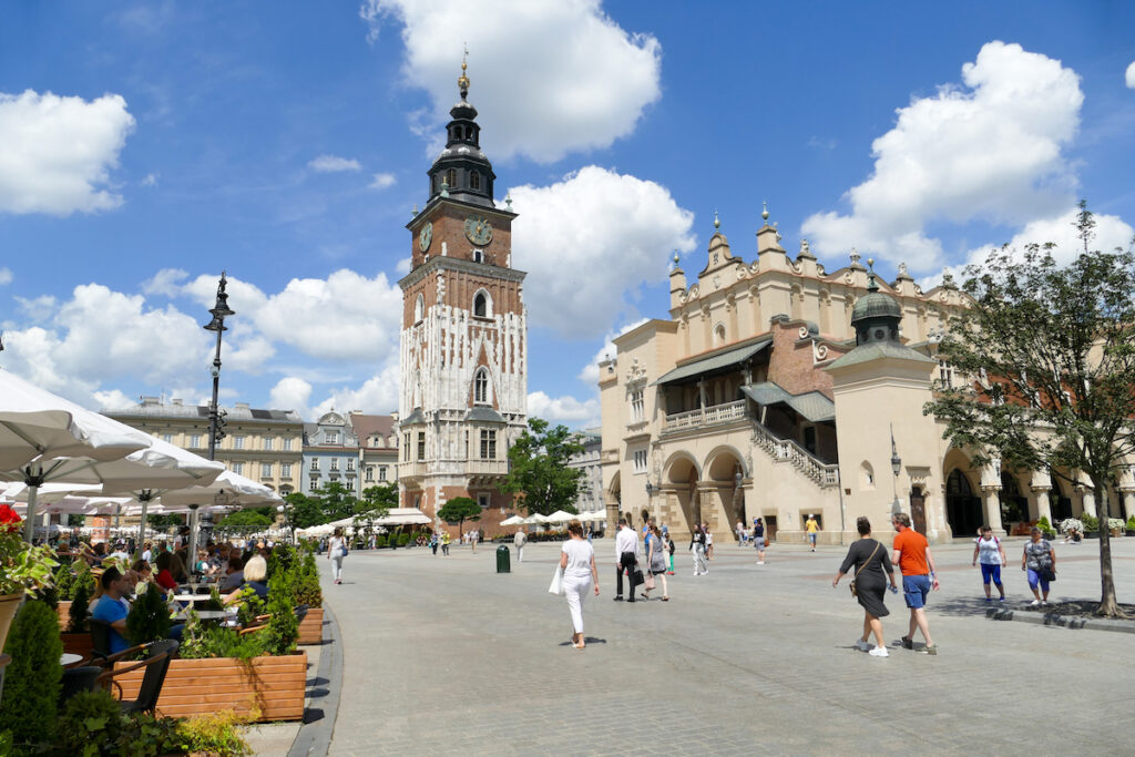 Krakau, Altstadt, Rathausturm und Tuchhallen