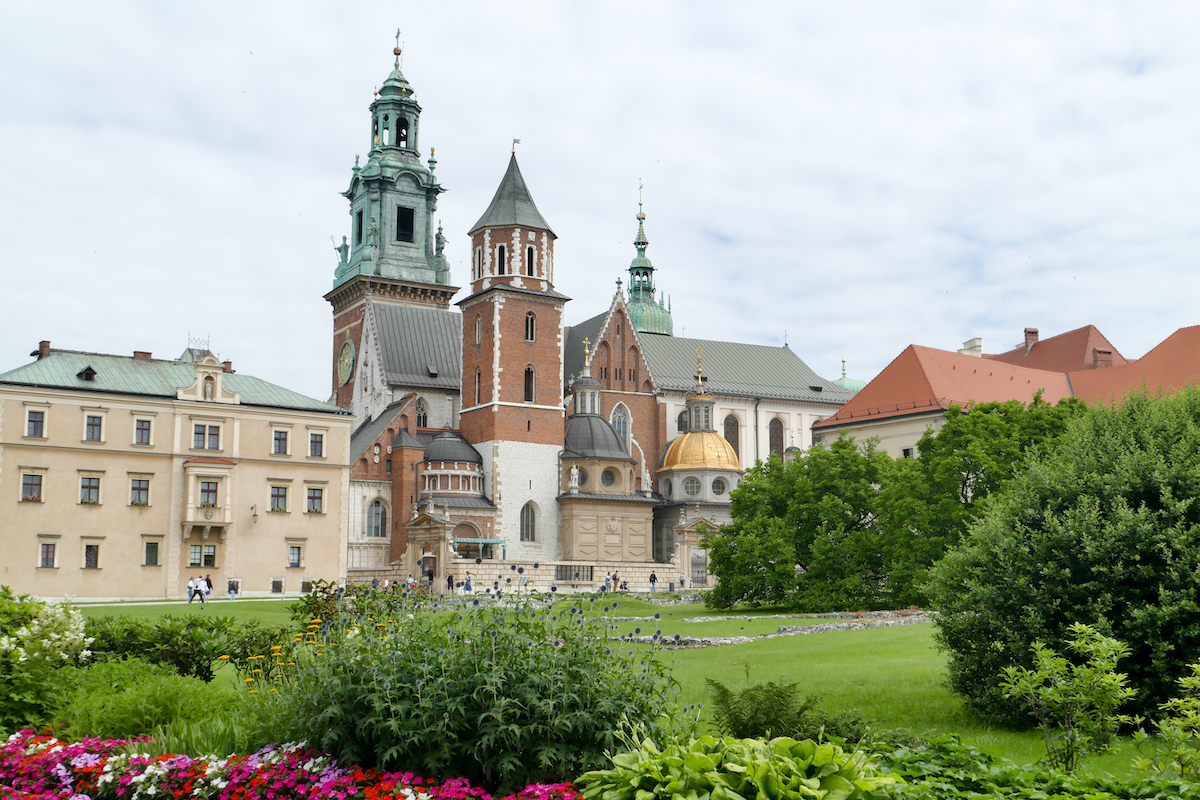 Krakau, Wawelburg, Blick auf Innenhof und Kathedrale