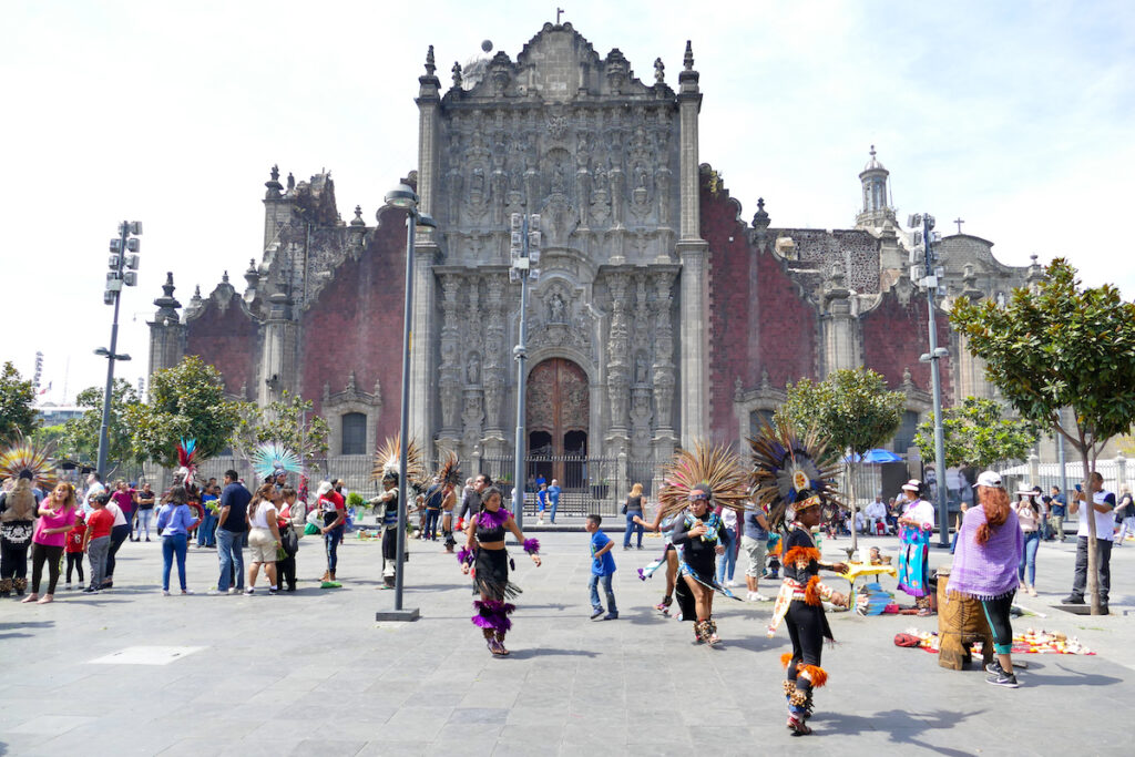 Mexico City, Zocalo, traditionelle, mexikanische Taenze