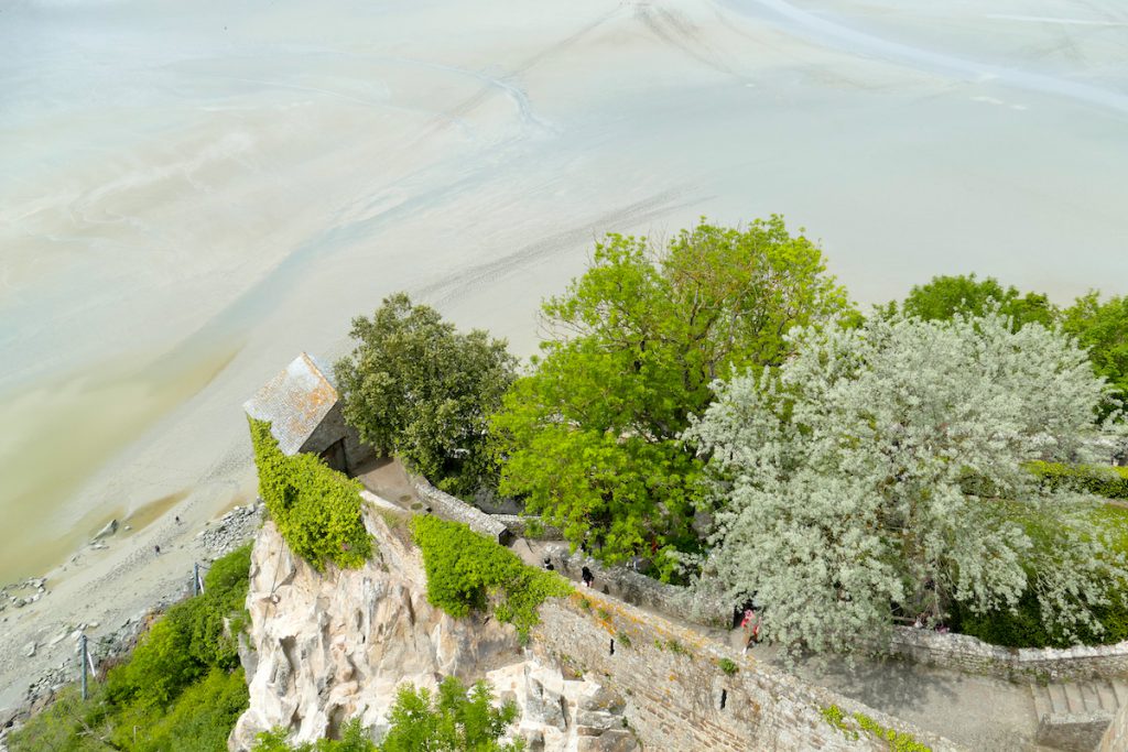 Mont Saint Michel, Blick runter von der Westterrasse