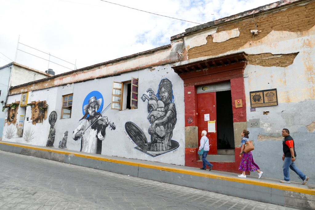 Oaxaca, Espacio Zapata, beruehmtes, revolutionaeres Kunstkollektiv