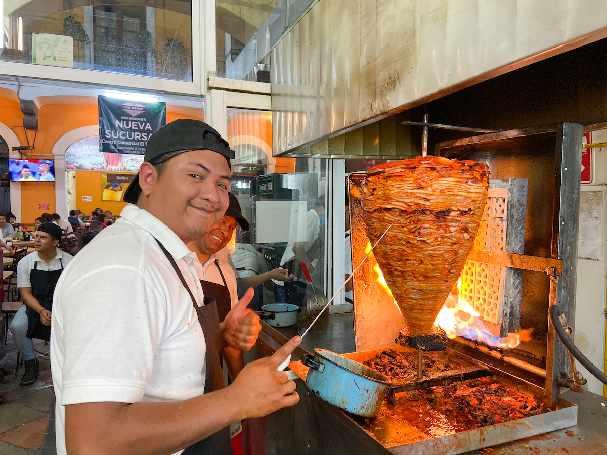 Puebla, Taco al Pastor im Las Ranas