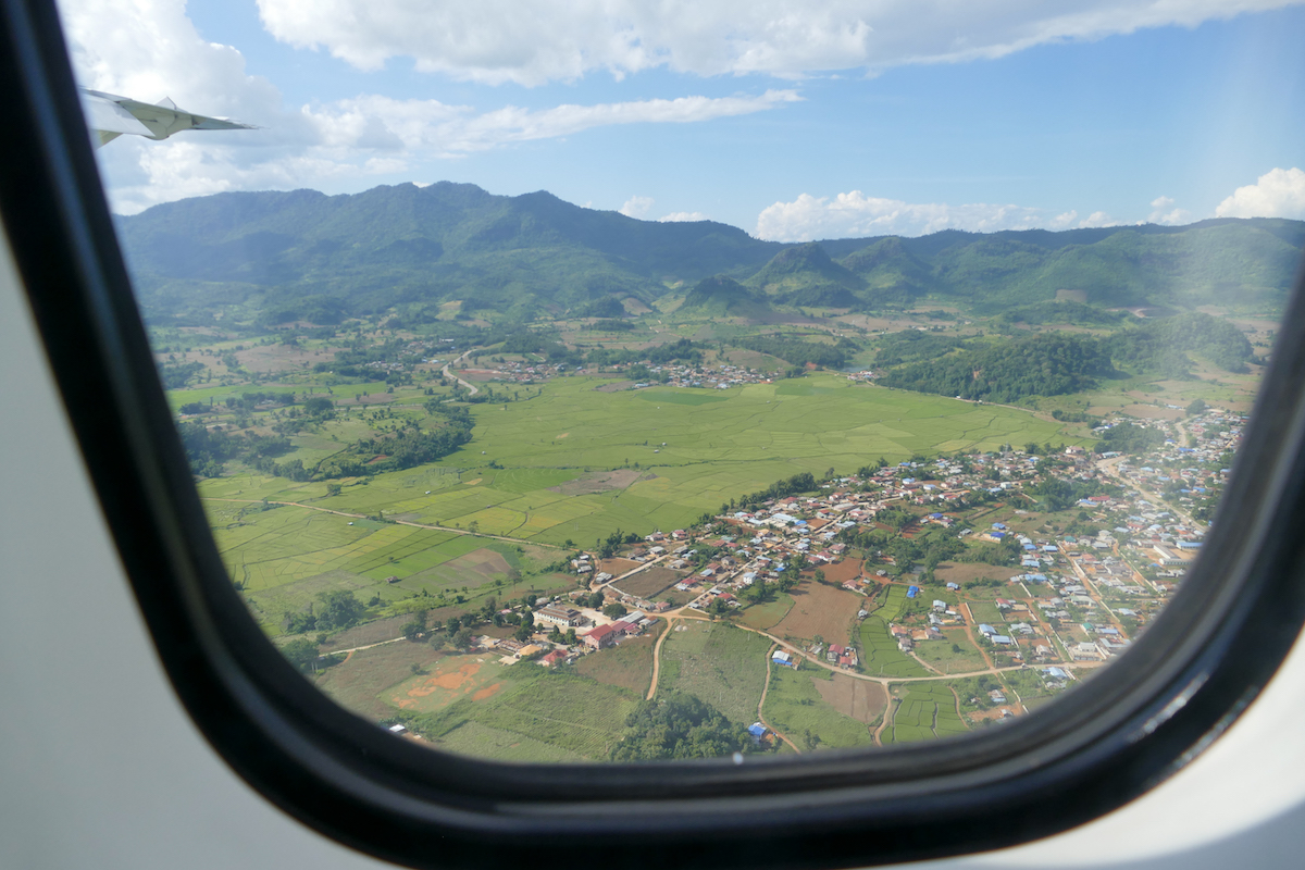Shan State, Lashio, Anflug auf Lashio