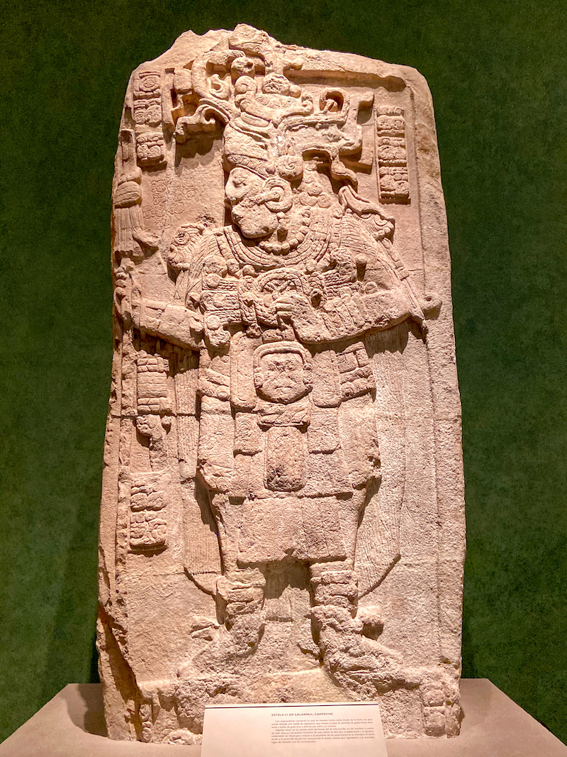 Mexico City, Anthropologisches Museum Mexico, Calakmul, Stehle